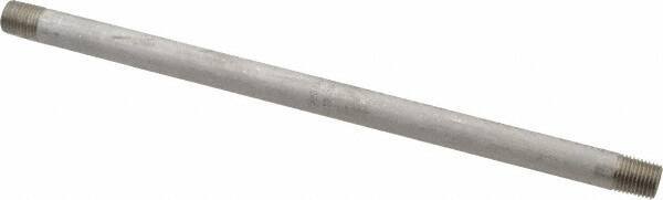 Merit Brass - Schedule 40, 1/4" Pipe x 10" Long, Grade 316/316L Stainless Steel Pipe Nipple - Welded & Threaded - Eagle Tool & Supply