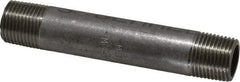 Merit Brass - Schedule 40, 3/8" Pipe x 3-1/2" Long, Grade 316/316L Stainless Steel Pipe Nipple - Welded & Threaded - Eagle Tool & Supply