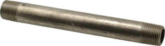 Merit Brass - Schedule 40, 3/8" Pipe x 5-1/2" Long, Grade 316/316L Stainless Steel Pipe Nipple - Welded & Threaded - Eagle Tool & Supply