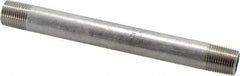 Merit Brass - Schedule 40, 3/8" Pipe x 6" Long, Grade 316/316L Stainless Steel Pipe Nipple - Welded & Threaded - Eagle Tool & Supply