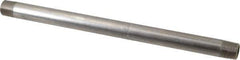 Merit Brass - Schedule 40, 3/8" Pipe x 10" Long, Grade 316/316L Stainless Steel Pipe Nipple - Welded & Threaded - Eagle Tool & Supply