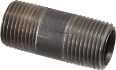 Merit Brass - Schedule 40, 1/2" Pipe x 2" Long, Grade 316/316L Stainless Steel Pipe Nipple - Welded & Threaded - Eagle Tool & Supply
