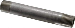 Merit Brass - Schedule 40, 1/2" Pipe x 5" Long, Grade 316/316L Stainless Steel Pipe Nipple - Welded & Threaded - Eagle Tool & Supply