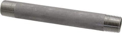 Merit Brass - Schedule 40, 1/2" Pipe x 6" Long, Grade 316/316L Stainless Steel Pipe Nipple - Welded & Threaded - Eagle Tool & Supply