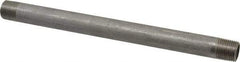 Merit Brass - Schedule 40, 1/2" Pipe x 10" Long, Grade 316/316L Stainless Steel Pipe Nipple - Welded & Threaded - Eagle Tool & Supply