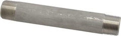 Merit Brass - Schedule 40, 3/4" Pipe x 6" Long, Grade 316/316L Stainless Steel Pipe Nipple - Welded & Threaded - Eagle Tool & Supply