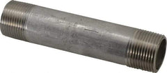 Merit Brass - Schedule 40, 1" Pipe x 5-1/2" Long, Grade 316/316L Stainless Steel Pipe Nipple - Welded & Threaded - Eagle Tool & Supply