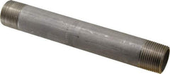 Merit Brass - Schedule 40, 1" Pipe x 8" Long, Grade 316/316L Stainless Steel Pipe Nipple - Welded & Threaded - Eagle Tool & Supply