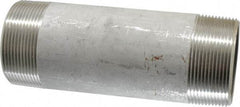 Merit Brass - Schedule 40, 2" Pipe x 6" Long, Grade 316/316L Stainless Steel Pipe Nipple - Welded & Threaded - Eagle Tool & Supply