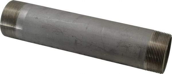 Merit Brass - Schedule 40, 2" Pipe x 10" Long, Grade 316/316L Stainless Steel Pipe Nipple - Welded & Threaded - Eagle Tool & Supply