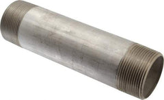 Merit Brass - Schedule 40, 2-1/2" Pipe x 10" Long, Grade 316/316L Stainless Steel Pipe Nipple - Welded & Threaded - Eagle Tool & Supply