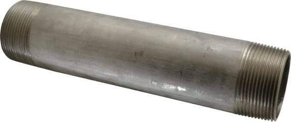 Merit Brass - Schedule 40, 2-1/2" Pipe x 12" Long, Grade 316/316L Stainless Steel Pipe Nipple - Welded & Threaded - Eagle Tool & Supply