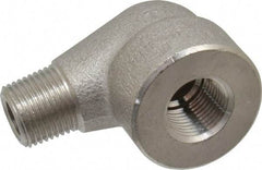Merit Brass - 3/8" Grade 316/316L Stainless Steel Pipe 90° Street Elbow - FNPT x MNPT End Connections, 3,000 psi - Eagle Tool & Supply