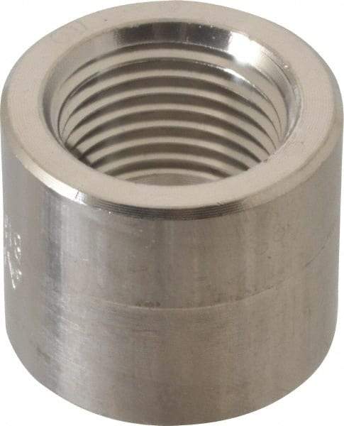 Merit Brass - 1/2" Grade 316/316L Stainless Steel Pipe Half Coupling - FNPT End Connections, 3,000 psi - Eagle Tool & Supply