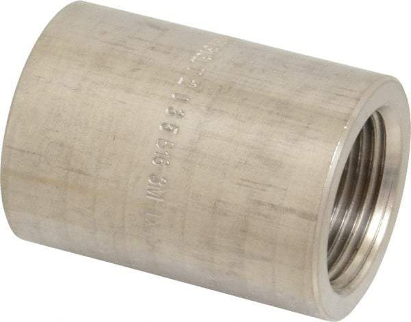Merit Brass - 1 x 3/4" Grade 316/316L Stainless Steel Pipe Reducer Coupling - FNPT x FNPT End Connections, 3,000 psi - Eagle Tool & Supply