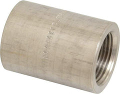 Merit Brass - 1 x 3/4" Grade 316/316L Stainless Steel Pipe Reducer Coupling - FNPT x FNPT End Connections, 3,000 psi - Eagle Tool & Supply