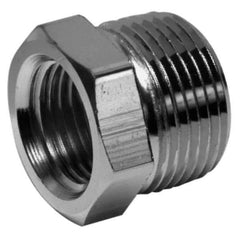 Merit Brass - 1-1/2 x 3/8" Grade 316/316L Stainless Steel Pipe Hex Bushing - MNPT x FNPT End Connections, 3,000 psi - Eagle Tool & Supply