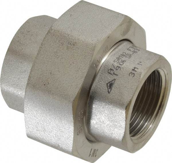 Value Collection - 1" Grade 316/316L Stainless Steel Pipe Union - FNPT x FNPT End Connections, 3,000 psi - Eagle Tool & Supply