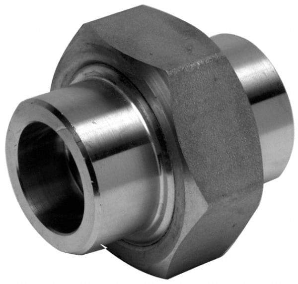 Merit Brass - 2" Grade 316 Stainless Steel Pipe Union - Socket Weld x Socket Weld End Connections, 150 psi - Eagle Tool & Supply