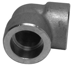 Merit Brass - 3/4" Grade 316 Stainless Steel Pipe 90° Elbow - Socket Weld x Socket Weld End Connections, 3,000 psi - Eagle Tool & Supply