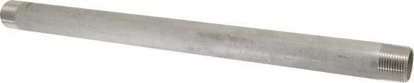 Merit Brass - Schedule 40, 1" Pipe x 18" Long, Grade 304/304L Stainless Steel Pipe Nipple - Welded & Threaded - Eagle Tool & Supply