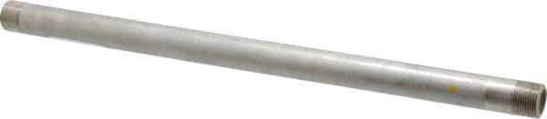 Merit Brass - Schedule 40, 3/4" Pipe x 18" Long, Grade 316/316L Stainless Steel Pipe Nipple - Welded & Threaded - Eagle Tool & Supply