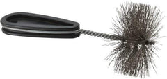 Schaefer Brush - 2-3/4 Inch Actual Brush Diameter, 2-1/2 Inch Inside Diameter, Carbon Steel, Plumbing, Hand Fitting and Cleaning Brush - Solid Plastic Hand Fitting Handle with Hole - Eagle Tool & Supply