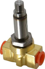 Parker - 1/4" Port, Brass Solenoid Valve - Closed, FKM Seal - Eagle Tool & Supply