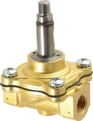Parker - 3/8" Port, Brass Solenoid Valve - Closed, NBR Seal - Eagle Tool & Supply