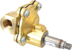 Parker - 3/8" Port, Brass Solenoid Valve - Closed, NBR Seal - Eagle Tool & Supply