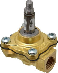 Parker - 1/2" Port, Brass Solenoid Valve - Closed, NBR Seal - Eagle Tool & Supply