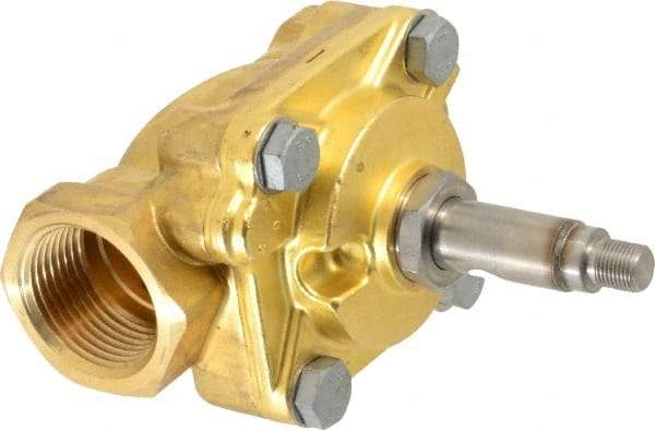 Parker - 1" Port, Brass Solenoid Valve - Closed, NBR Seal - Eagle Tool & Supply