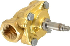 Parker - 1" Port, Brass Solenoid Valve - Closed, NBR Seal - Eagle Tool & Supply