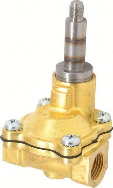 Parker - 1/2" Port, Brass Solenoid Valve - Open, NBR Seal - Eagle Tool & Supply