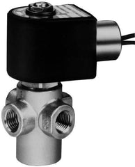 Parker - 1/4" Port, Stainless Steel Solenoid Valve - Closed, NBR Seal - Eagle Tool & Supply