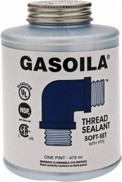 Federal Process - 1 Pt Brush Top Can Blue/Green Easy Seal Applicator with Gasoila Soft-Set - 600°F Max Working Temp - Eagle Tool & Supply