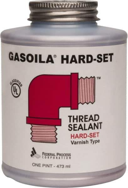 Federal Process - 1 Pt Brush Top Can Red Federal Gasoila Hard-Set - 350°F Max Working Temp - Eagle Tool & Supply