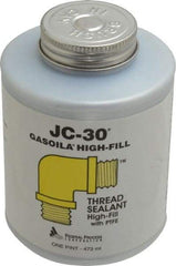 Federal Process - 1 Pt Brush Top Can Oyster White Federal JC-30 Thread Sealant with PTFE - 500°F Max Working Temp - Eagle Tool & Supply