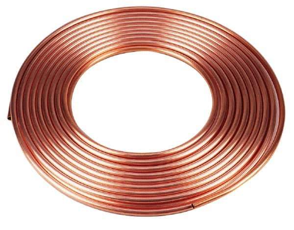 Mueller Industries - 60' Long, 3/4" OD x 5/8" ID, Copper Seamless Tube - 0.049" Wall Thickness, 0.418 Ft/Lb - Eagle Tool & Supply