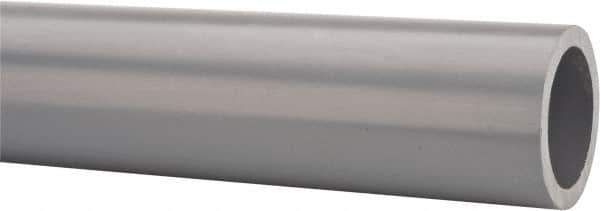 Made in USA - 1-1/2" Pipe, 60" Long CPVC Unthreaded Plastic Pipe Nipple - 470 Max psi, 1.476" ID x 1.9" OD, Schedule 80, Gray - Eagle Tool & Supply