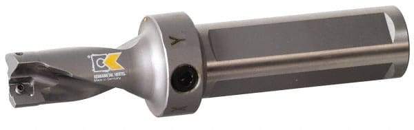 Kennametal - 2.2" Max Drill Depth, 3xD, 0.7339" Diam, Indexable Insert Drill - 2 Inserts, 1" Shank Diam, Straight Shank - Eagle Tool & Supply