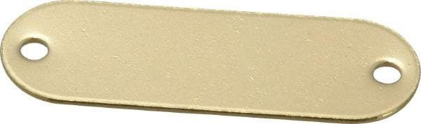 C.H. Hanson - 1-29/32 Inch Wide, Style 1, Brass Blank Metal Plate - 5/8 Inch High, 50 Pieces - Eagle Tool & Supply