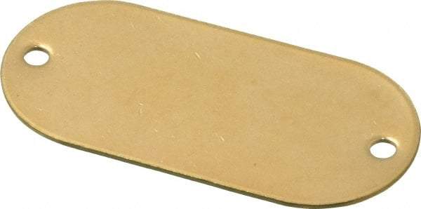 C.H. Hanson - 2-1/8 Inch Wide, Style 1, Brass Blank Metal Plate - 1 Inch High, 25 Pieces - Eagle Tool & Supply