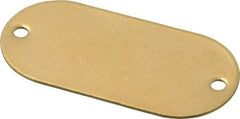 C.H. Hanson - 2-1/8 Inch Wide, Style 1, Brass Blank Metal Plate - 1 Inch High, 25 Pieces - Eagle Tool & Supply