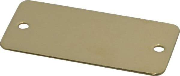 C.H. Hanson - 2 Inch Wide, Style 2, Brass Blank Metal Plate - 1 Inch High, 25 Pieces - Eagle Tool & Supply