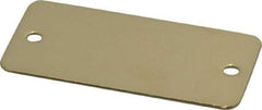 C.H. Hanson - 2 Inch Wide, Style 2, Brass Blank Metal Plate - 1 Inch High, 25 Pieces - Eagle Tool & Supply