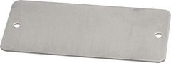 C.H. Hanson - 3 Inch Wide, Style 2, Aluminum Blank Metal Plate - 1-1/2 Inch High, 25 Pieces - Eagle Tool & Supply