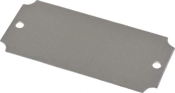 C.H. Hanson - 3-1/16 Inch Wide, Style 3, Aluminum Blank Metal Plate - 1-7/16 Inch High, 25 Pieces - Eagle Tool & Supply