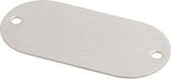 C.H. Hanson - 2-1/8 Inch Wide, Style 1, Stainless Steel Blank Metal Plate - 1 Inch High, 10 Pieces - Eagle Tool & Supply