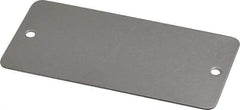C.H. Hanson - 3 Inch Wide, Style 2, Stainless Steel Blank Metal Plate - 1-1/2 Inch High, 10 Pieces - Eagle Tool & Supply